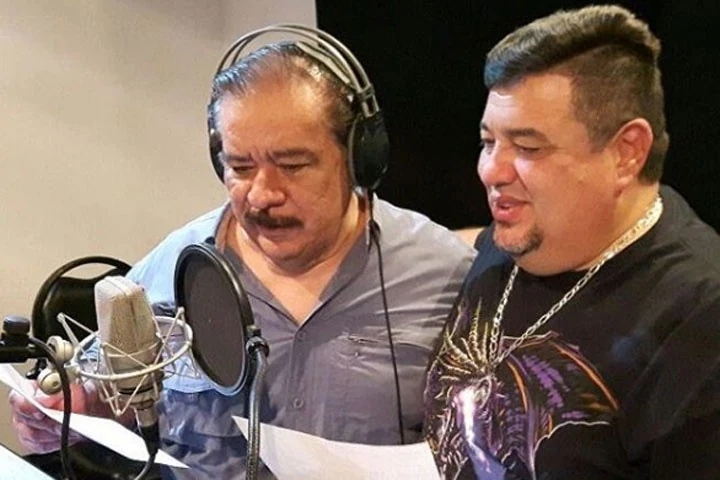 Betulio Medina y Neguito Borjas durante la grabación de Tierra Bendita en 2020.